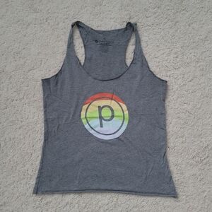 Pure Barre Fitted Gray Sleeveless Tank Top